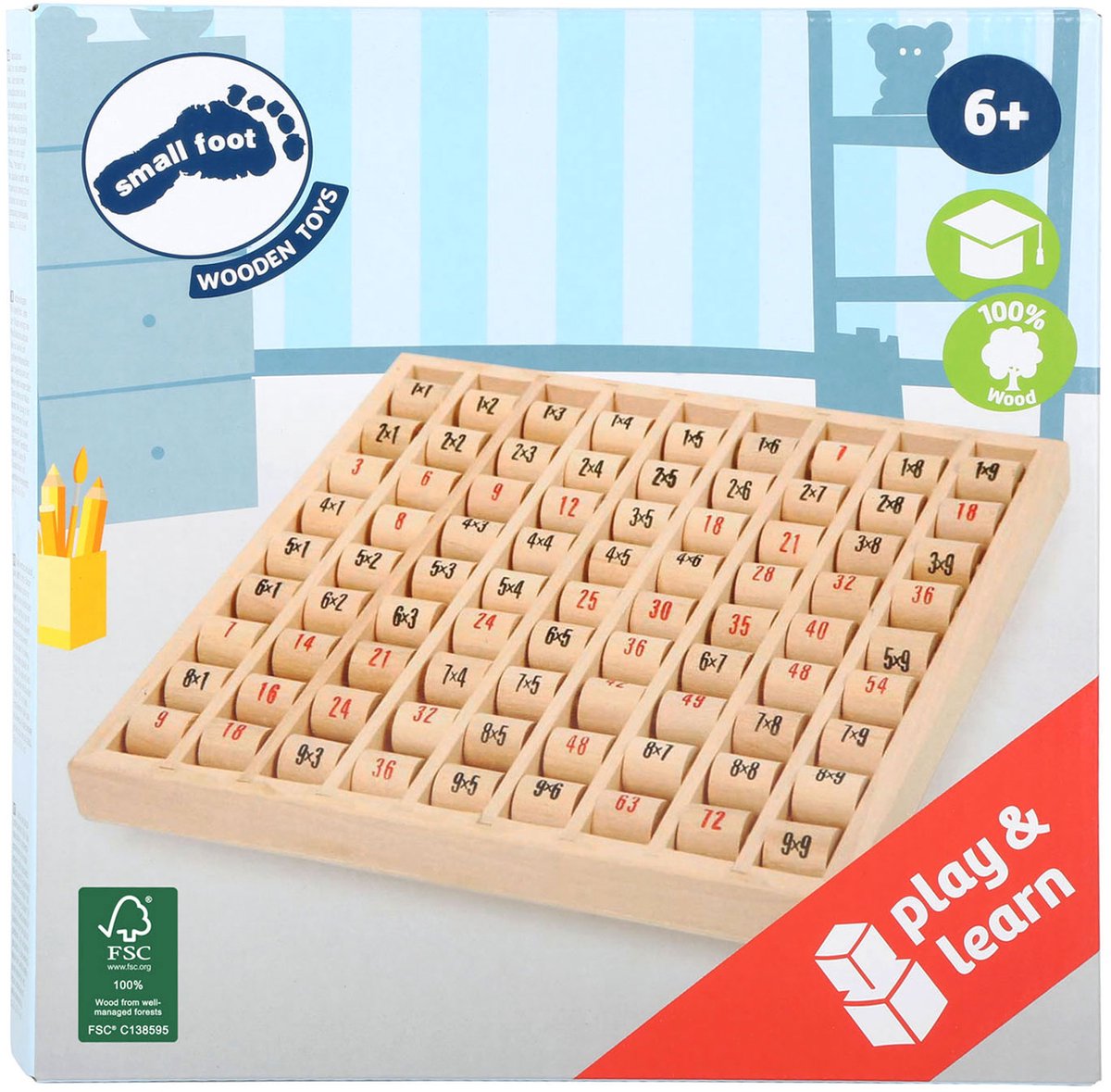 Small foot - planche de multiplication en bois