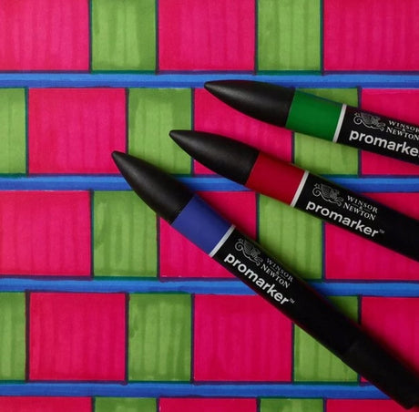 Winsor Newton 0290194 Pro Marker Set 3 pièces – Vibrant Tones 2 – Marqueurs à alcool avec double pointe