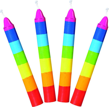 Bougies Goki arc-en-ciel, 10 pcs.