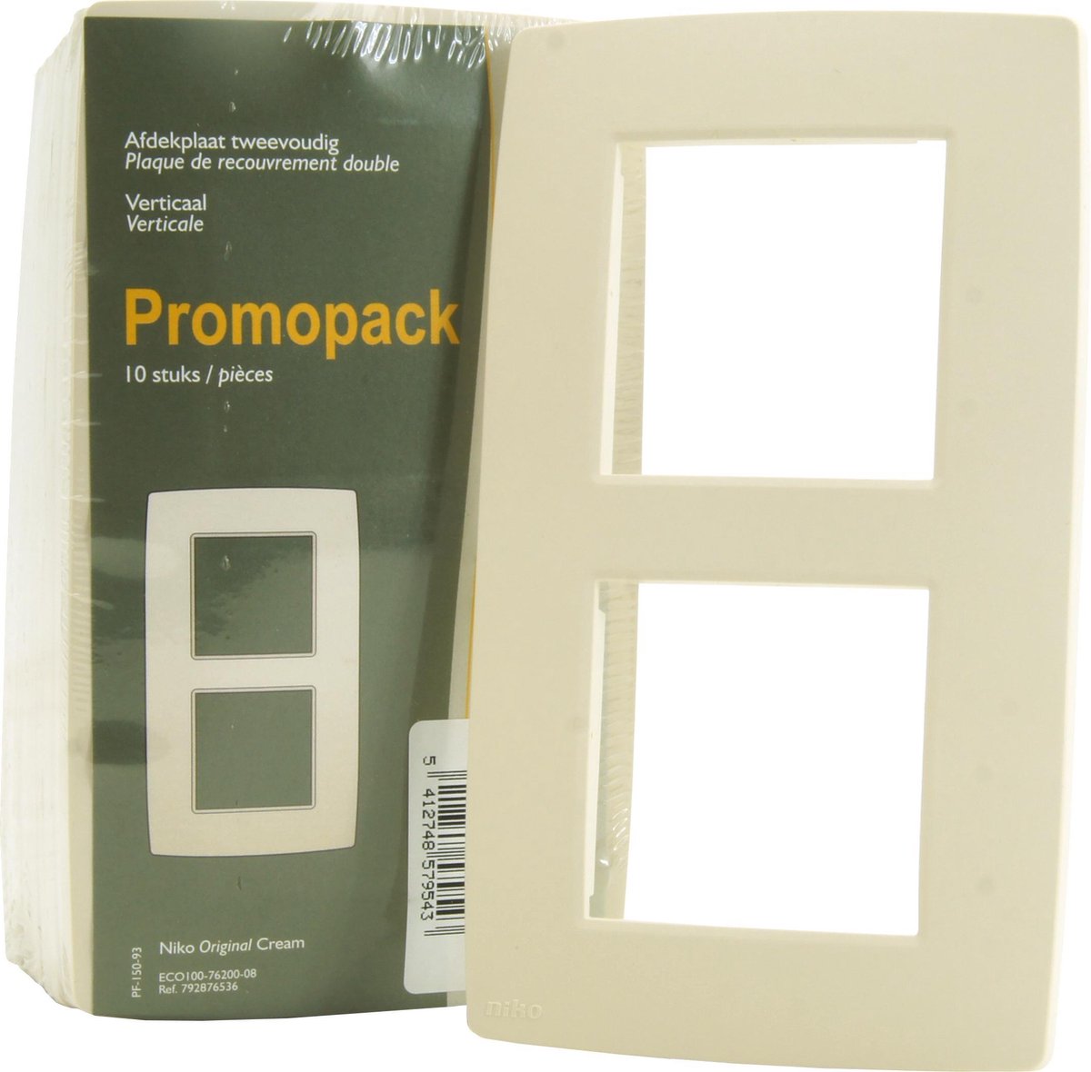 Assiette de couverture crème originale Niko - double verticale - 10 pièces