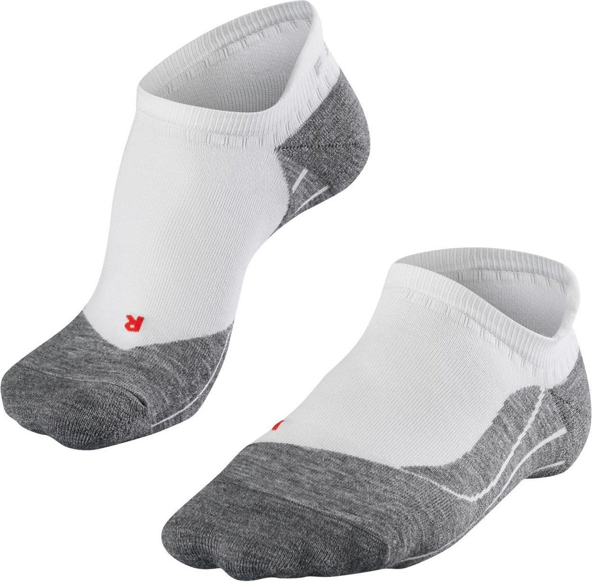Falke ru4 chaussettes de course invisibles anti-ampoules en coton matériau fonctionnel hommes blanc - taille 44-45