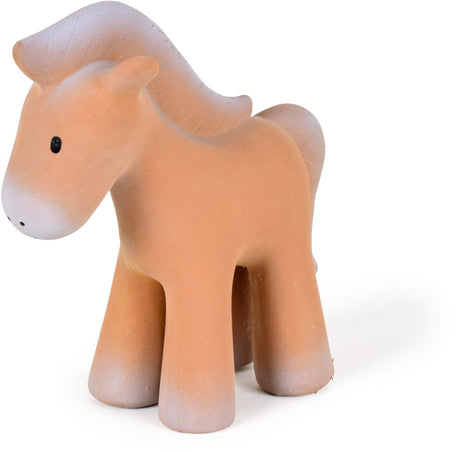 Tikiri mon premier animal de la ferme - cheval - caoutchouc naturel - avec clochette - 12cm - 0 ans