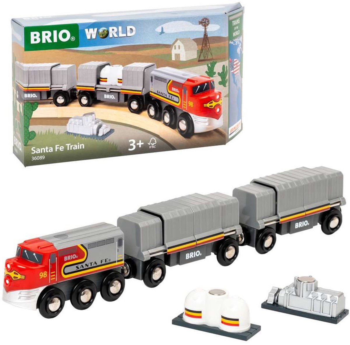 Brio - train santa fe - trains du monde - jouets en bois