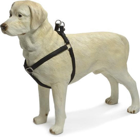 Beeztees - hondentuig - mac leather - zwart - 35-60 cm