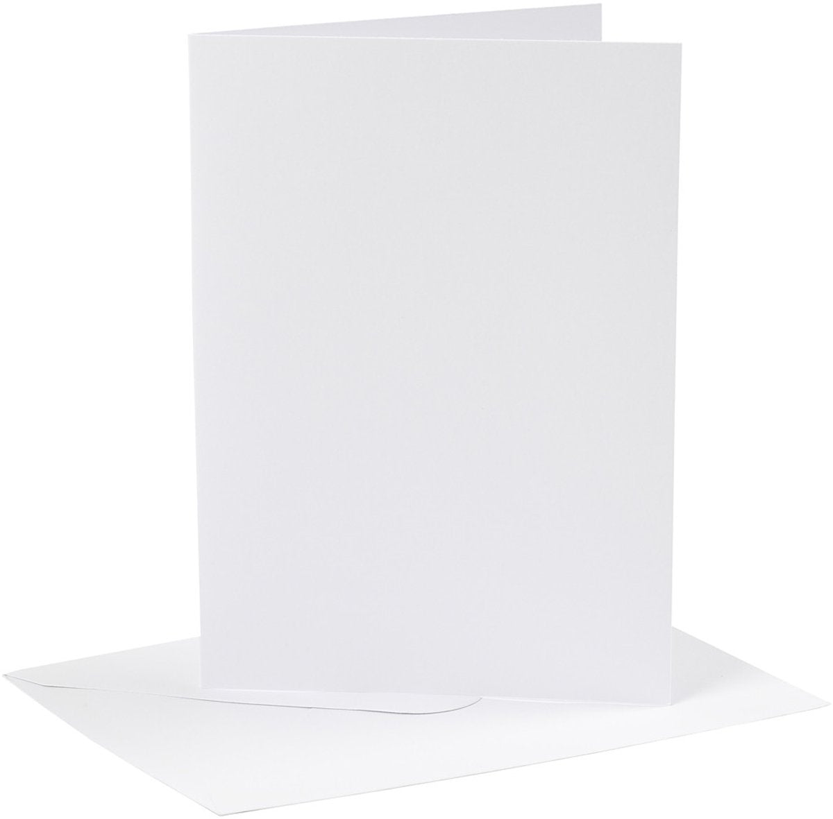 Cartes et enveloppes d'entreprise Creativ, format carte 12,7x17,8 cm, format enveloppe 13,3x18,5 cm, 230 gr, blanc, 4 set 1 boîte