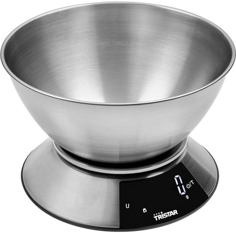 Tristar kw-2453 - keukenweegschaal digitaal - tot 5kg - tot 1 gram nauwekeurig - rvs
