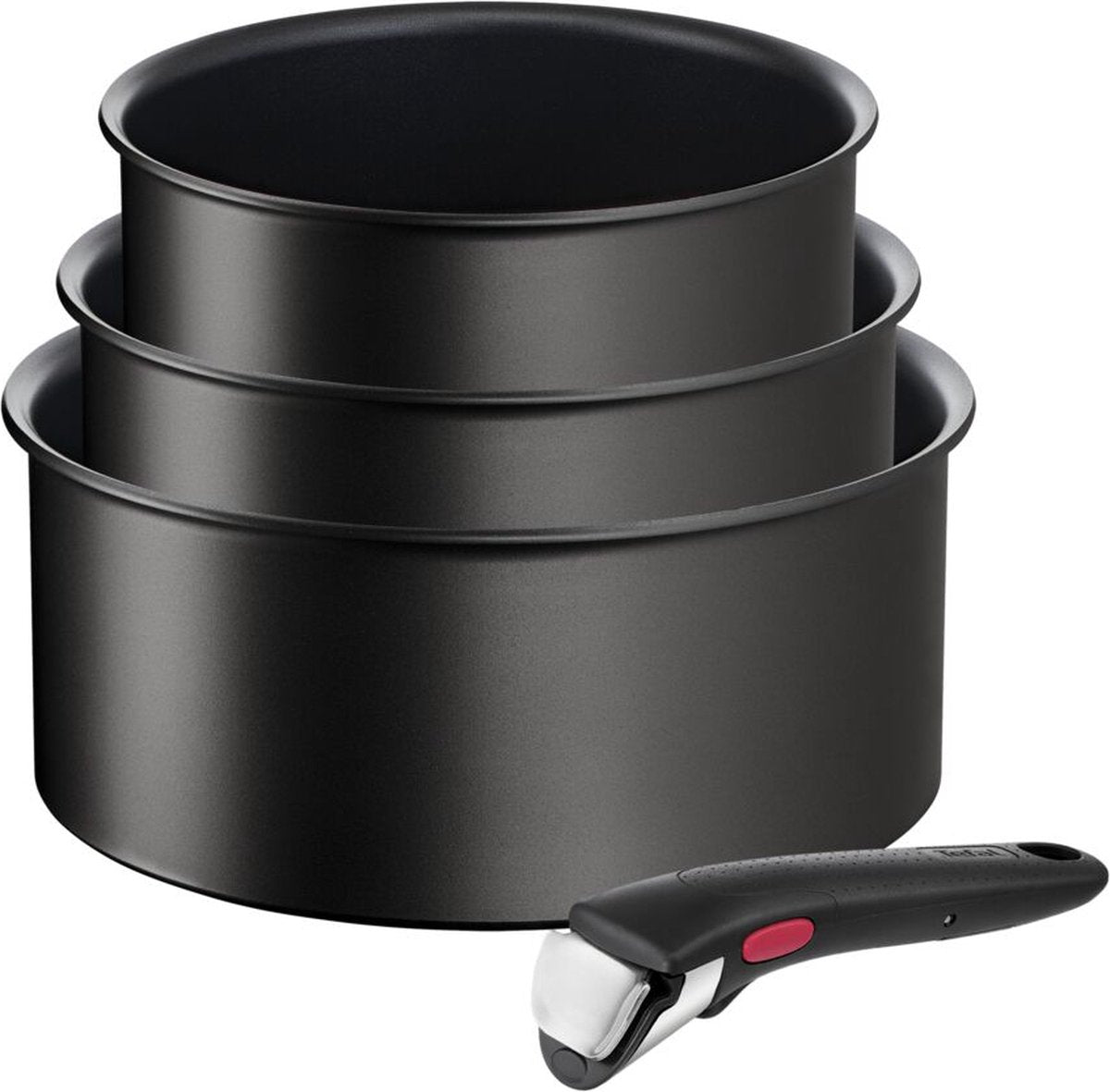 Tefal ingenio unlimited - set de casseroles - 4 pièces - induction - empilable - poignée amovible - peu encombrant