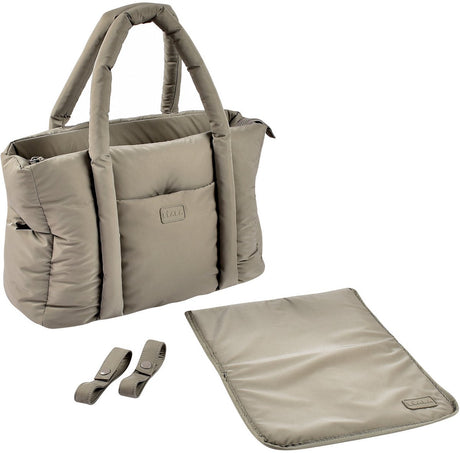 Béaba sac à langer gonflé paris - sac à langer rembourré tendance - sac à langer avec compartiment réfrigérant pour matelas à langer - 10 compartiments - poussette - attache chariot - gazelle - sac bébé unisexe - sac bébé 25l - vert