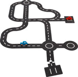 Goki joue des routes de circulation de tapis avec 2 voitures, 30dlg.
