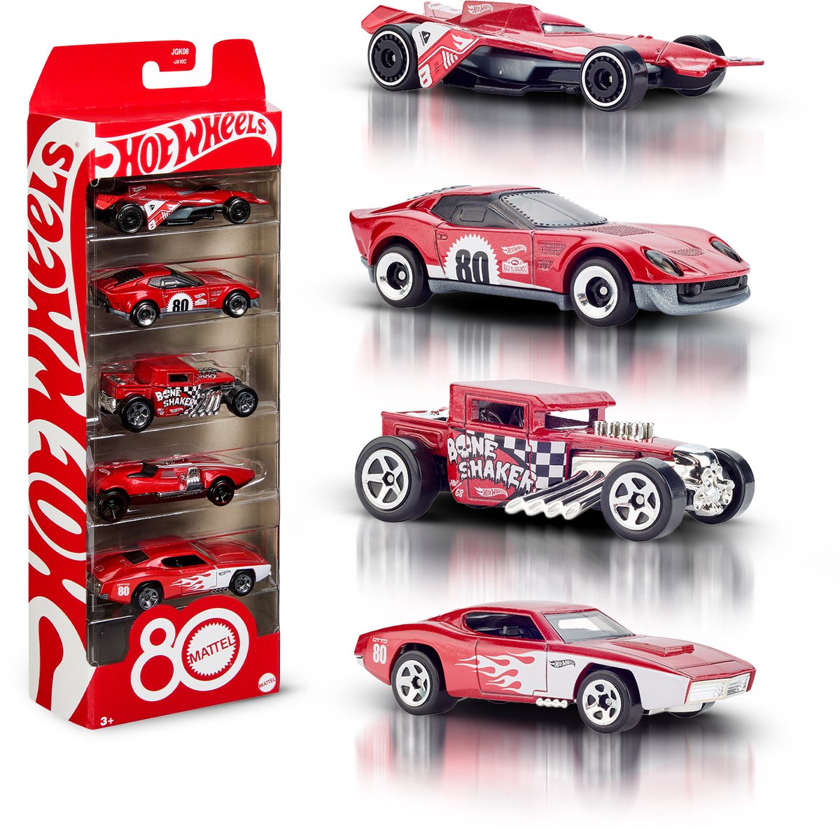 Hot Wheels moulé sous pression 80e 5 pack | 6 pièces