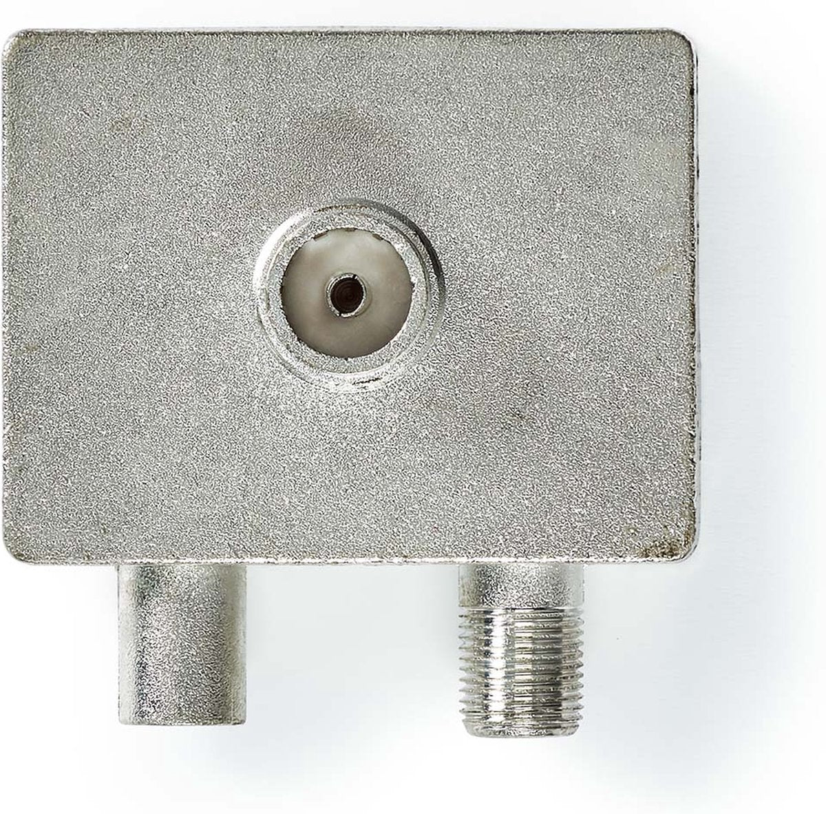 Adaptateur satellite et antenne Nedis - iec (coax) femelle - f-femelle iec (coax) mâle - nickelé - 75 ohm - droit - zinc - métal argent - 1 pièce - boîte