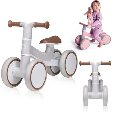 Draisienne Lionelo Villy - légère - 1-3 ans - garçons et filles - jusqu'à 30 kg - 4 roues - fourche avant amortisseur - poignées antidérapantes - selle ergonomique - antivol de direction - cadeau d'anniversaire