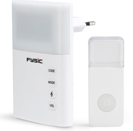 Sonnette sans fil Fysic FD-110 avec flash blanc