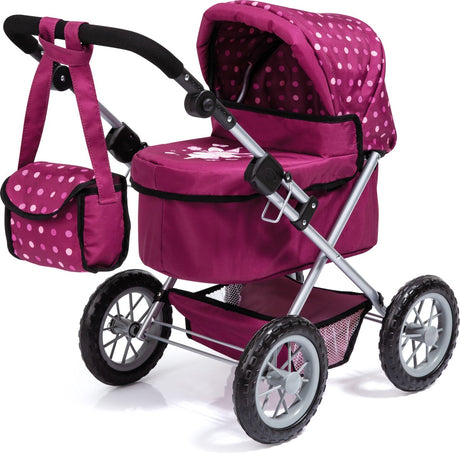 Bayer design - landau de poupée tendance - violet à pois