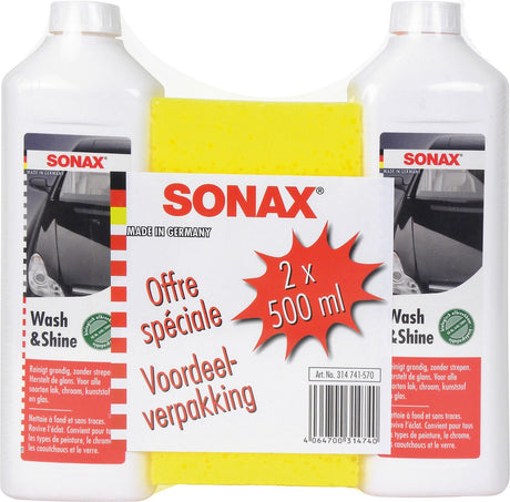 Sonax Shampooset Wash Shine 3 pièces