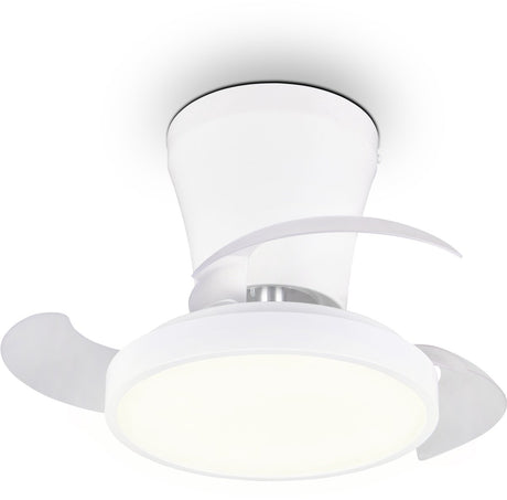 Rl vis ta lumière réalité mousse - ventilateur - blanc - incl. 1x SMD 13 W - télécommande - variateur intégré - couleur de lumière réglable en continu - fonction mémoire - mode été et hiver - 6 niveaux de vitesse
