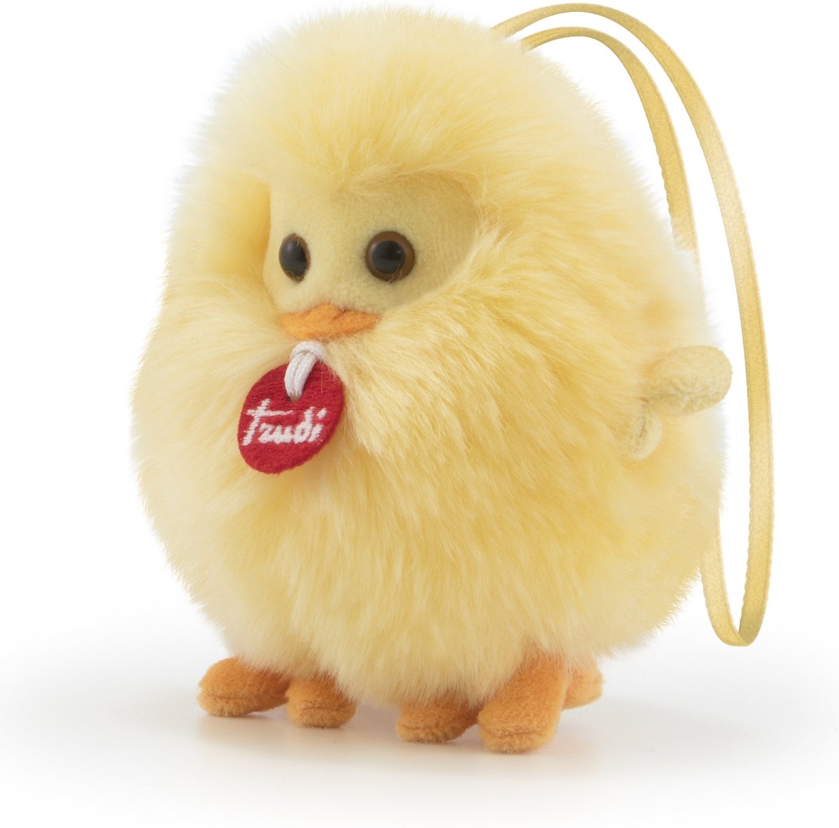 Trudi - porte-clés breloques peluche poussin 10 cm - fait main en Italie - peluche peluche - peluche pour garçons et filles - jaune - 10x10x8 cm taille xxs