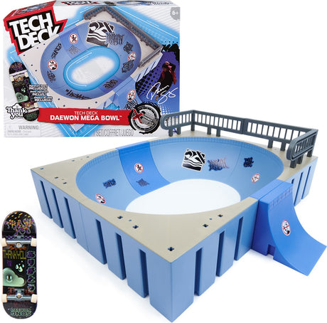 Tech Deck X-Connect Park Creator - Daewon Mega Bowl - Rampe personnalisable avec skateboard à doigt unique