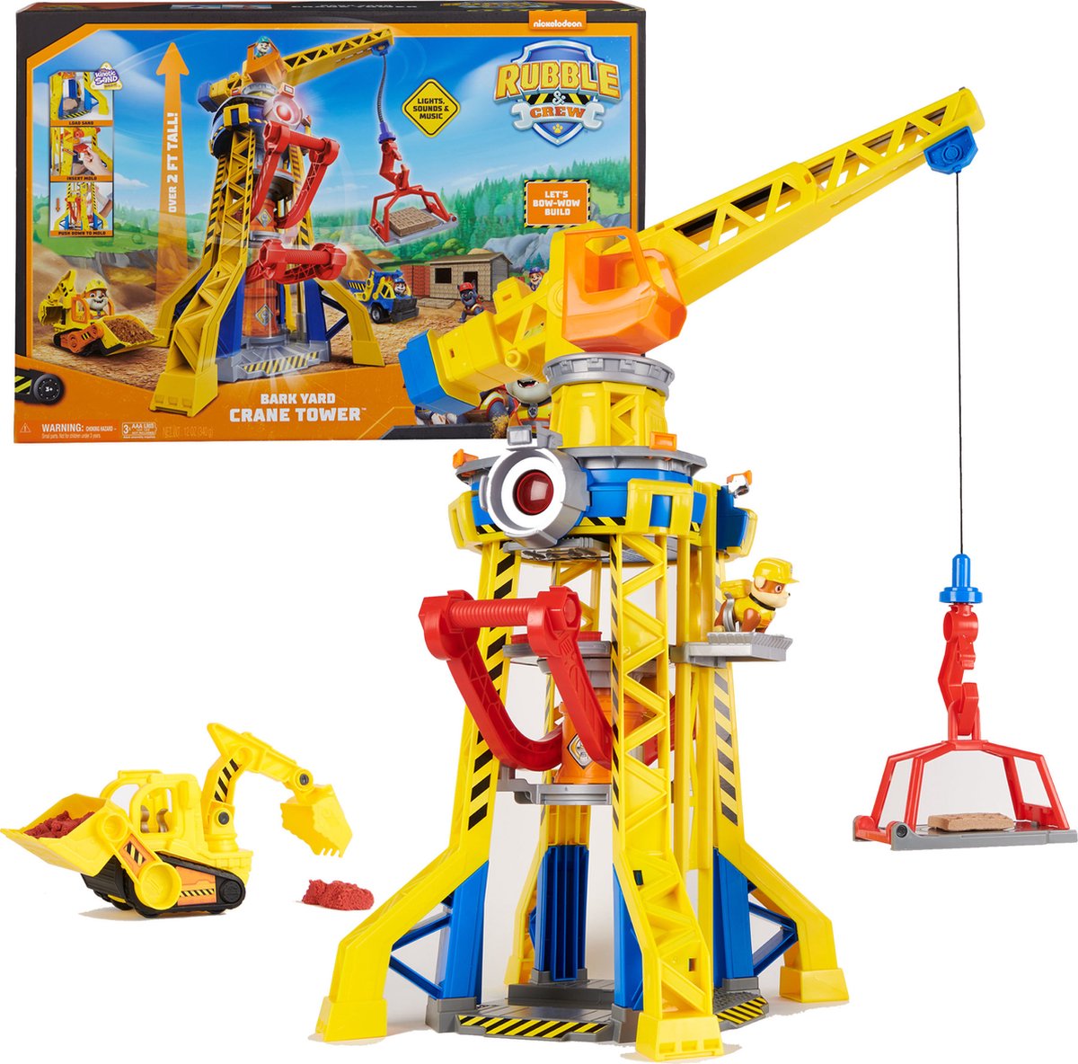 Tour de grue de chantier en écorce d'équipage de décombres Spinmaster