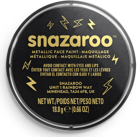 Snazaroo 1118110 - noir électrique - peinture pour le visage aqua 18 ml peinture pour le visage pour enfants et adultes