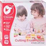 Fruits à couper en bois du monde classique, 20 pcs.