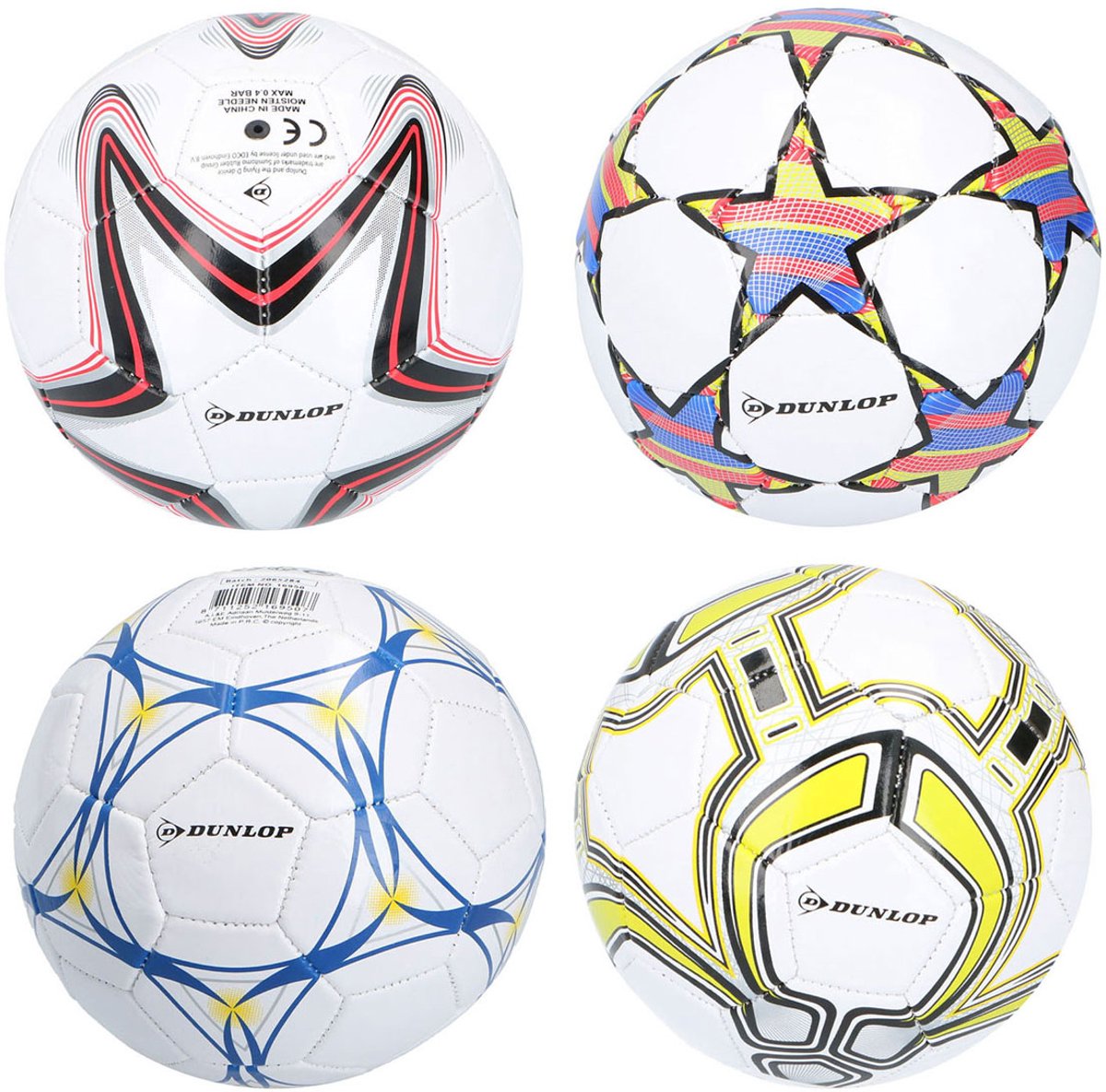 Ballon de football Dunlop avec imprimé, 15 cm