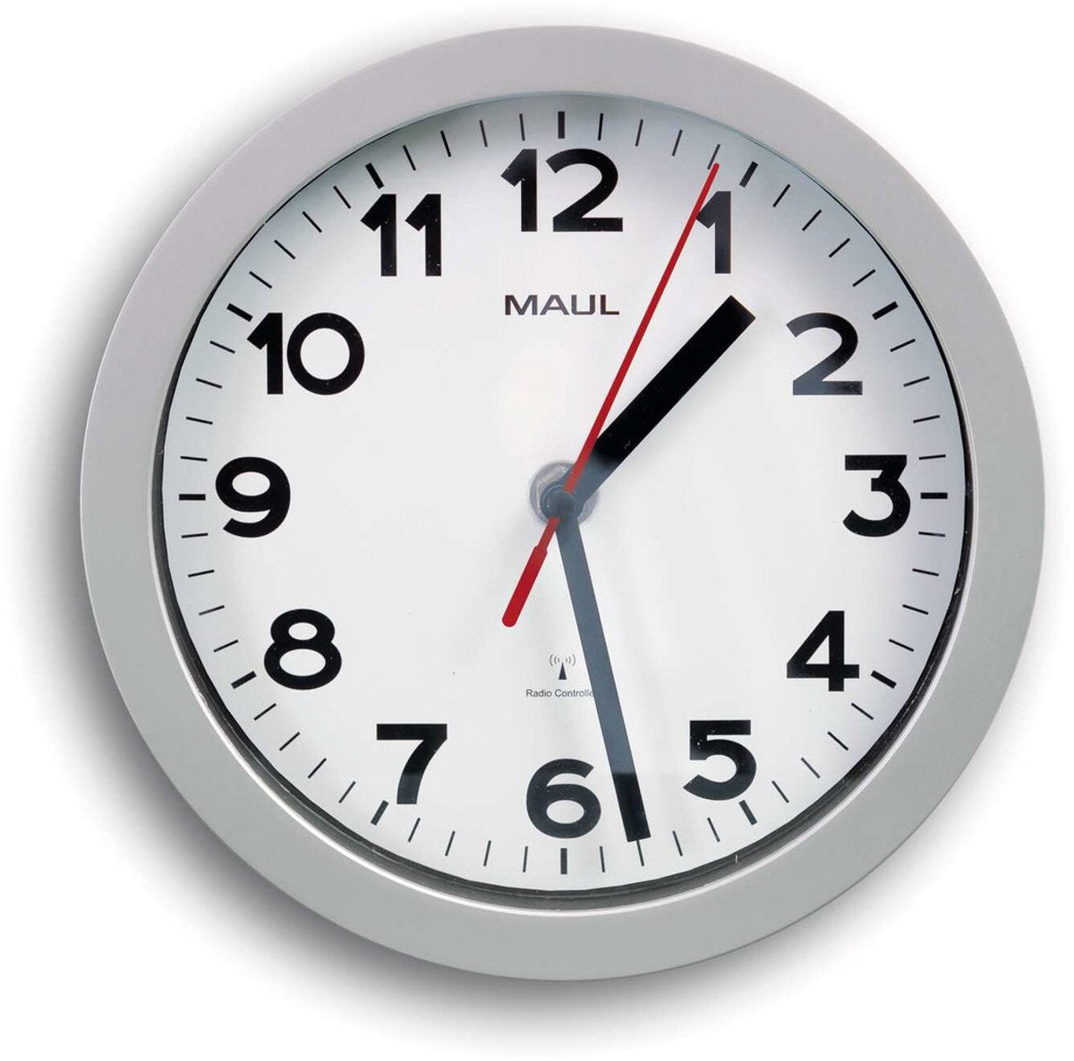 Maul horloge murale marche ø 20 x 4,4 cm radiocommandée plastique 1 x AA (1,5 V) argent