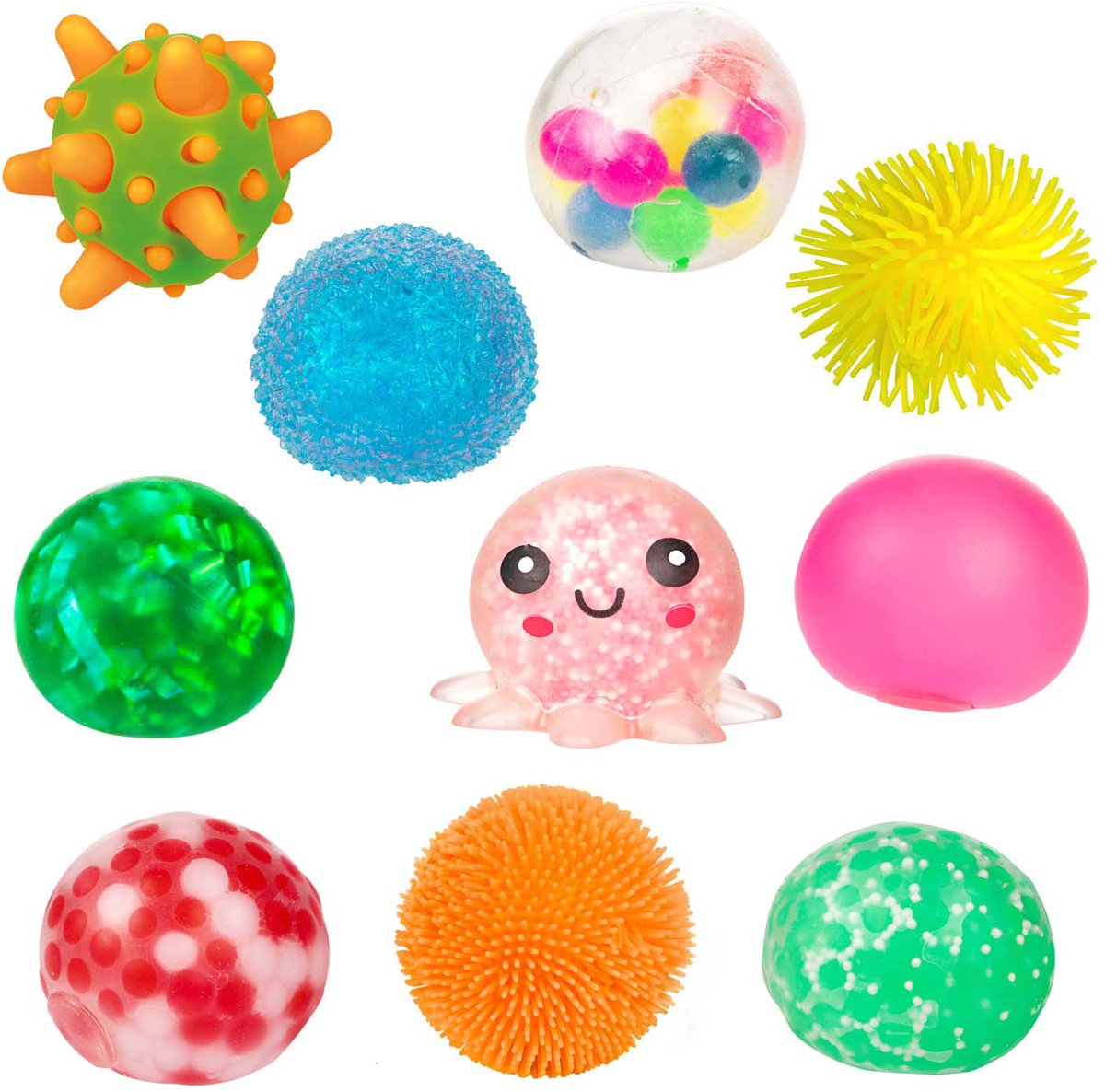 Toi-toys coffret cadeau pyramide amusant avec 10 balles sensorielles - 5 cm - 10 pièces