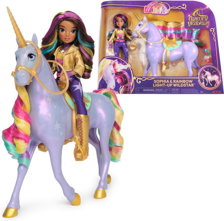 Coffret cadeau Unicorn Academy Licorne Wildstar Rainbow Light Up Pop Sophia