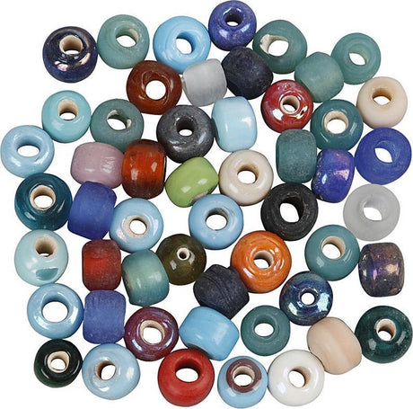 Société créative https: www.ccobby.nl perles de verre-d-9-mm-taille du trou-2-5-3-mm-ca-680-piece-various-colors-500-gr-1-box