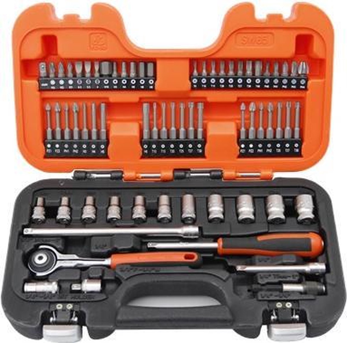 Bahco sw65 Jeu de douilles 65 pièces avec cliquet à tête articulée - 1 4