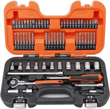 Bahco sw65 Jeu de douilles 65 pièces avec cliquet à tête articulée - 1 4
