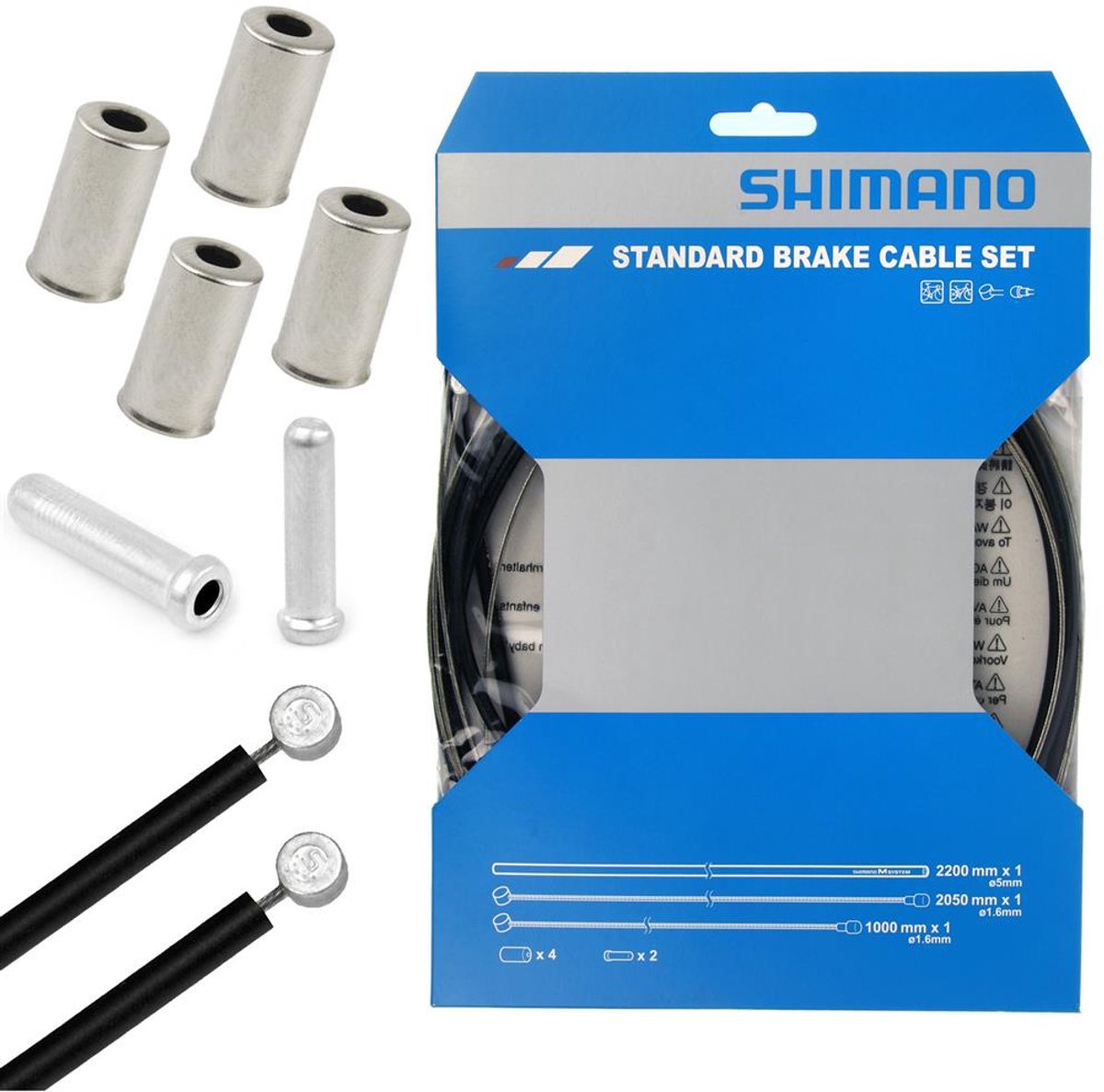 Shimano - jeu de câbles de frein - acier inoxydable - VTT racing - noir