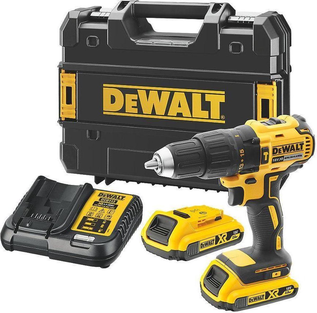 Perceuse à percussion sans fil Dewalt dcd778d2t 18v xr 2.0ah en tstak