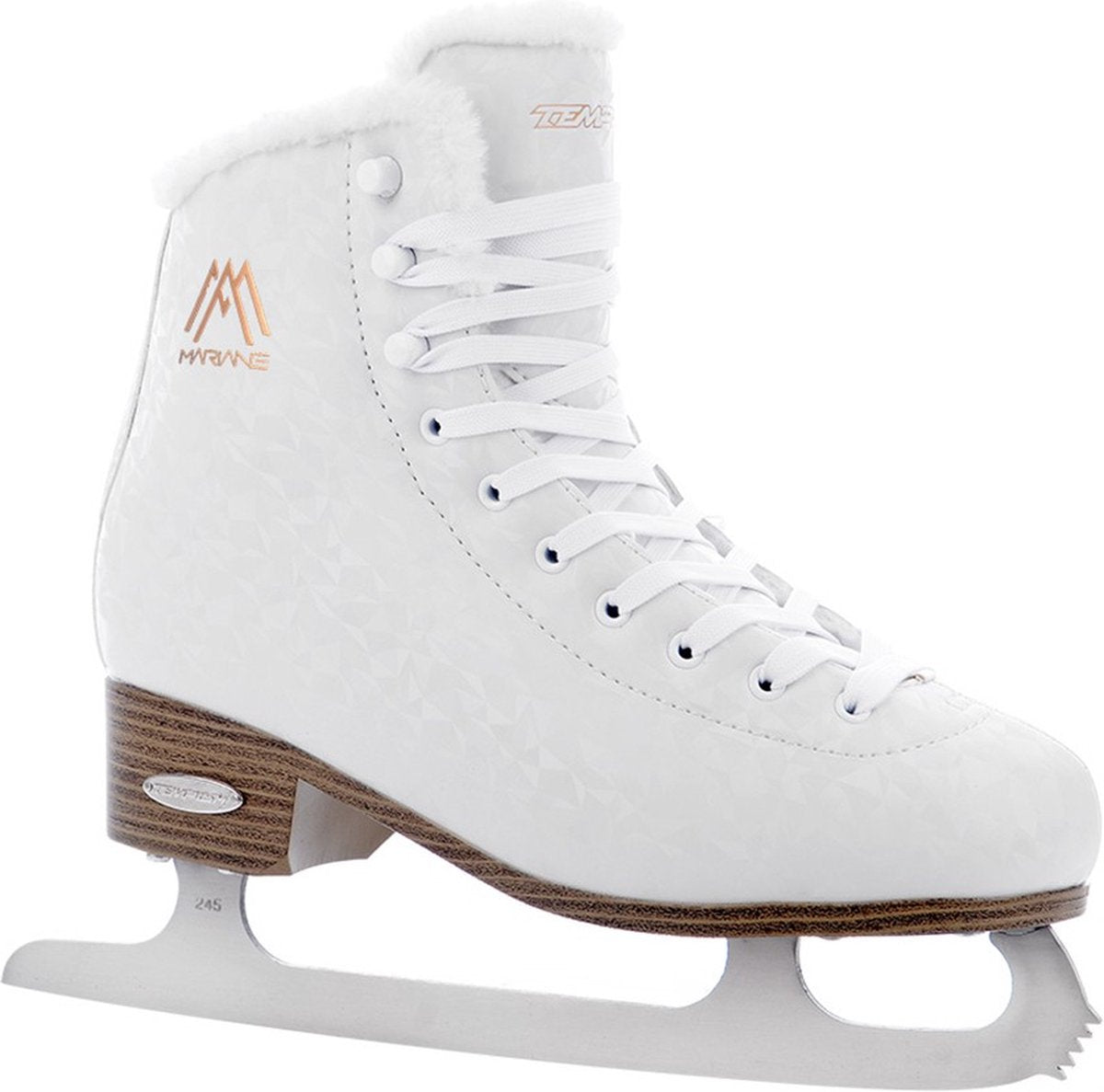 Tempish - Mariane - Patinage Artistique - Patinage sur Glace Femme - Blanc - Look Classique Soutien Ferme Confort - Taille EU 42