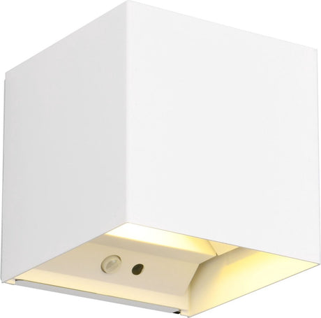 Rl vis ton talent de réalité lumineuse - applique murale - blanc mat - incl. 2x smd 1w - rechargeable - sans fil - détecteur de mouvement - capteur crépusculaire - alimentation par batterie - éclairage extérieur - ip44