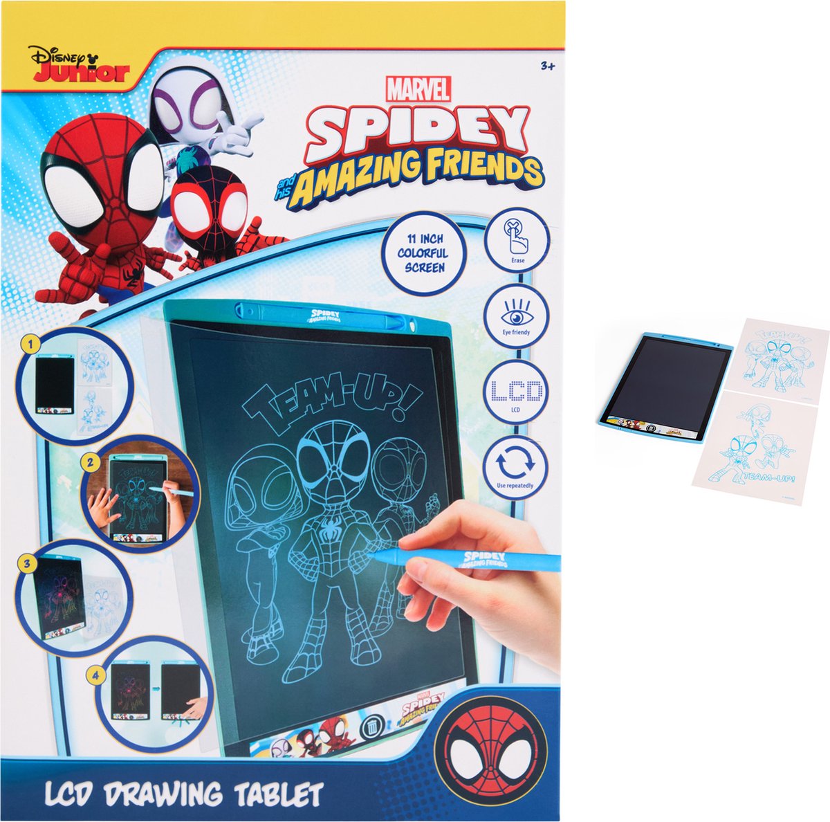 Twisk Disney Marvel Spidey - Planche à dessin LCD 11 pouces - Tablette à dessin pour enfants - Tablette pour enfants