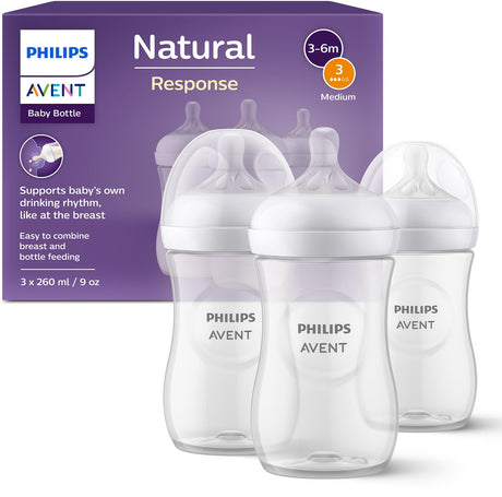 Biberons Philips Avent Natural Response 260 ml – débit 3 - 3 biberons - scy903 03
