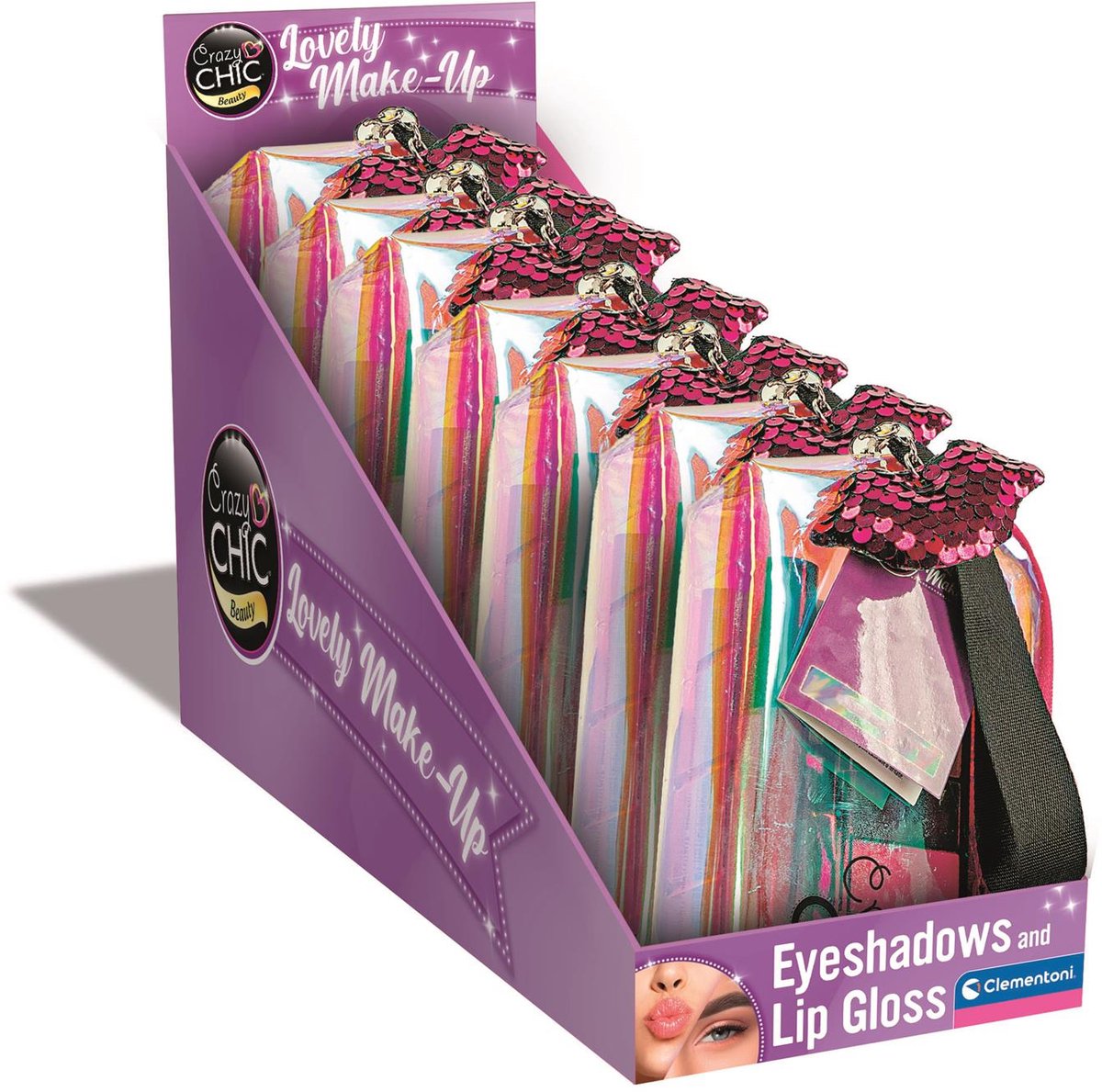 Clementoni crazy chic trousse de maquillage lèvres avec maquillage