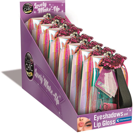 Clementoni crazy chic trousse de maquillage lèvres avec maquillage