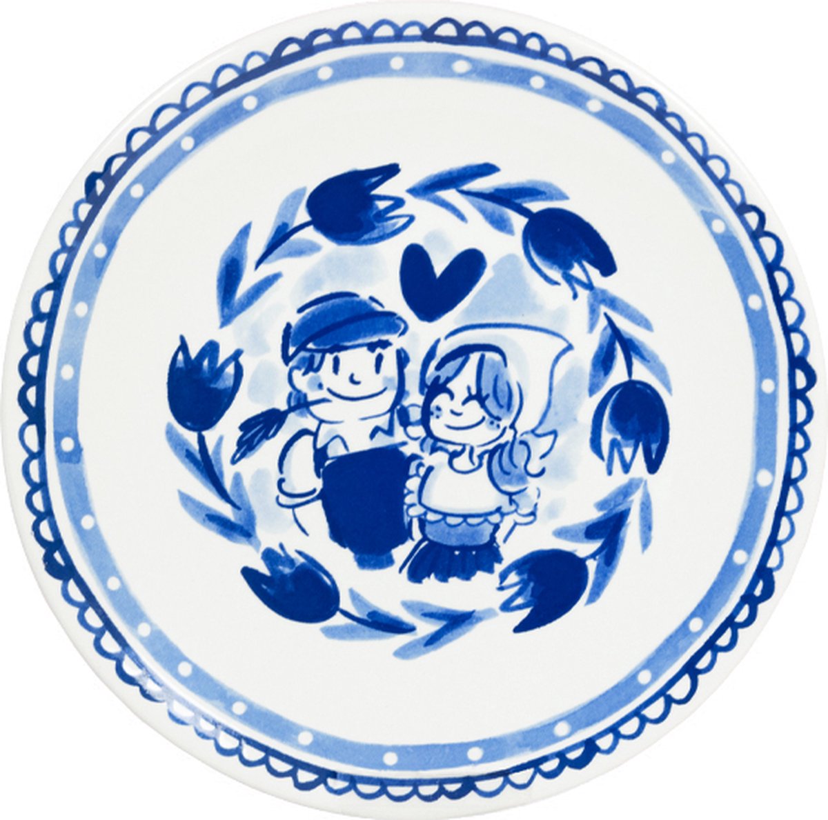 Amsterdam blond , delfts blond, ontbijtbord tulp 22cm