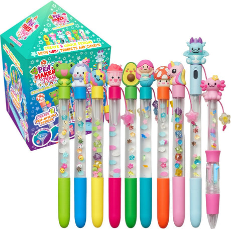 Gear2play Pen Maker Magic - Deluxe : Mega Pen Set - Fabriquez 10 stylos uniques avec des perles, des breloques et toutes sortes de figurines.