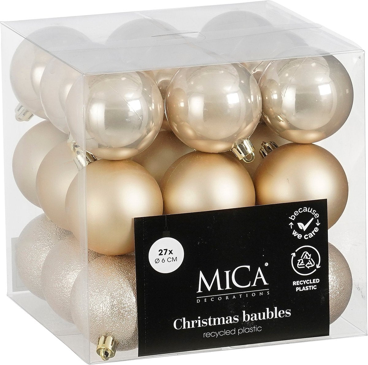 Boule Edelman crème incassable 27 pièces - d6cm | 4 pièces