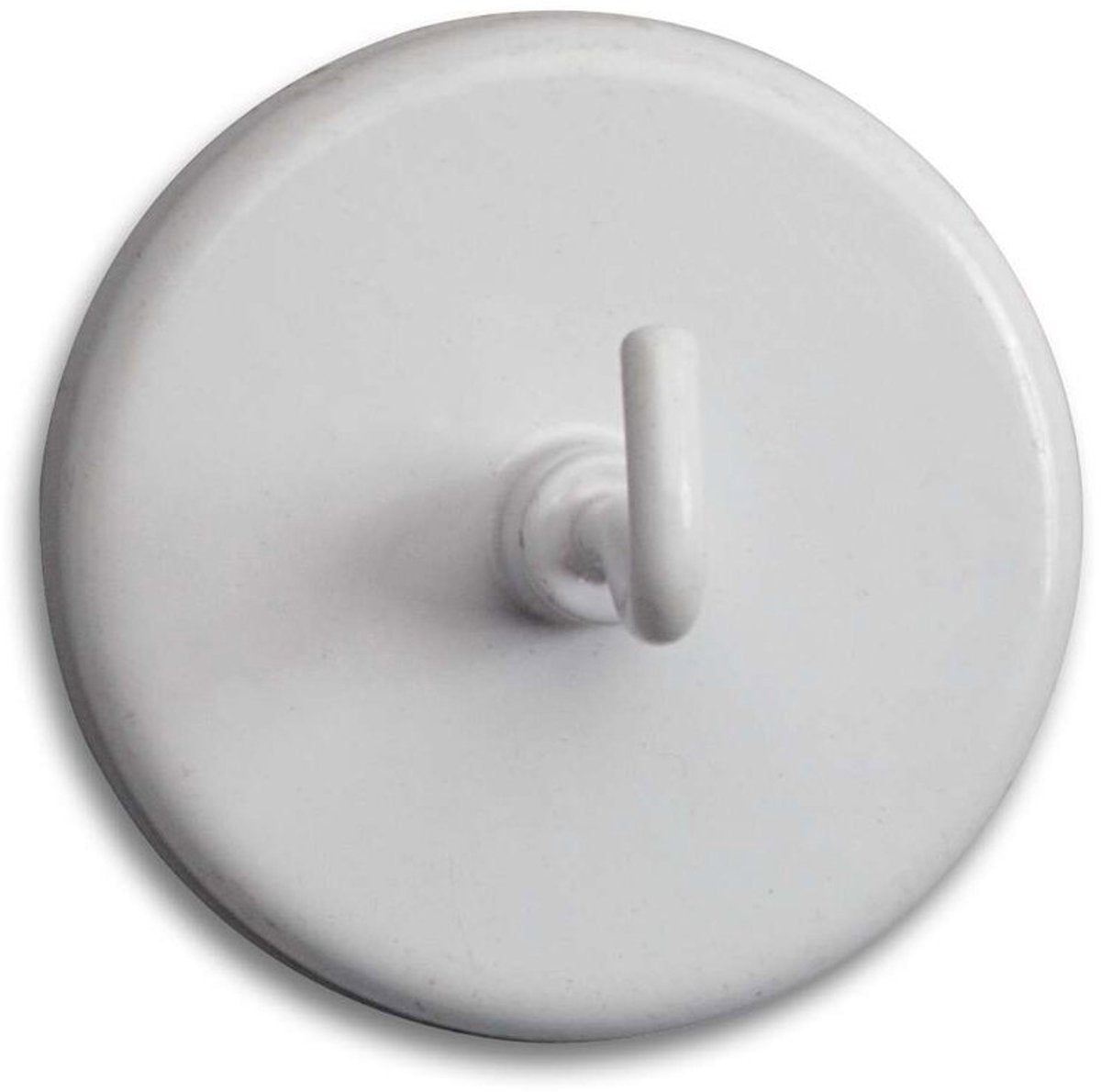 Aimant Maul rond 5 pièces 12 kg acier métal ferrite avec crochets 3,6 x 4,7 x 4,7 cm blanc