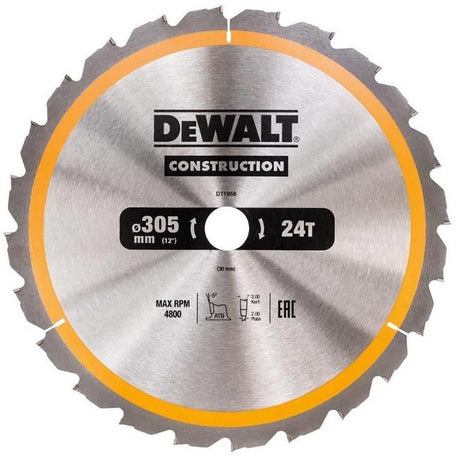 Accessoires Dewalt lame de scie circulaire 305x30x60t, négatif 5°, encoche 3mm - dt1960-qz