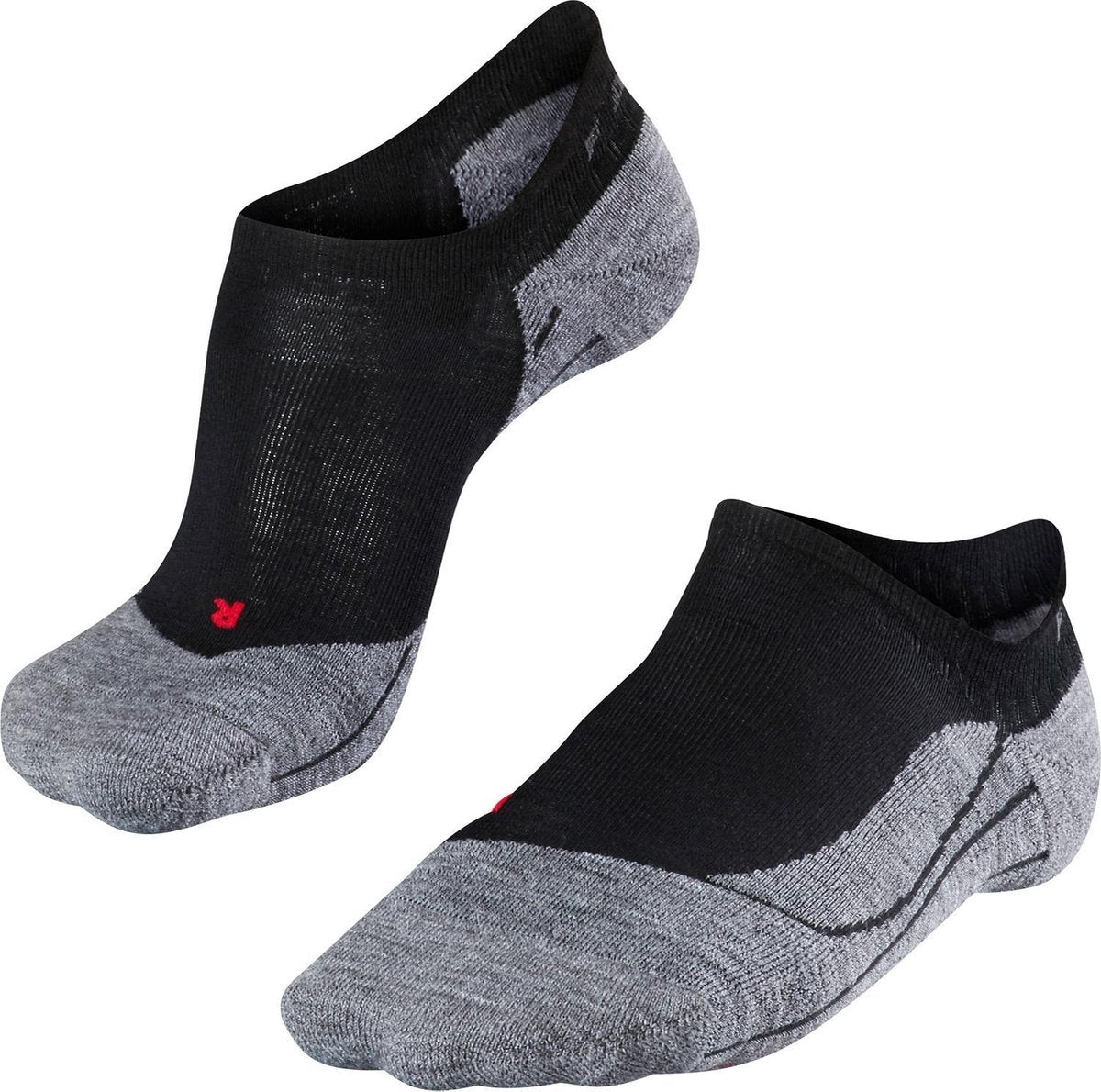 Falke tk5 chaussettes de marche invisibles anti-ampoules en laine fine matière fonctionnelle femme noir - taille 41-42
