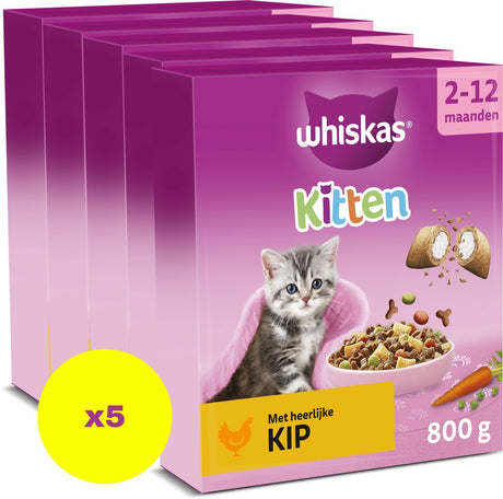 Whiskas nourriture pour chat - junior - poulet - boîte 5x800g