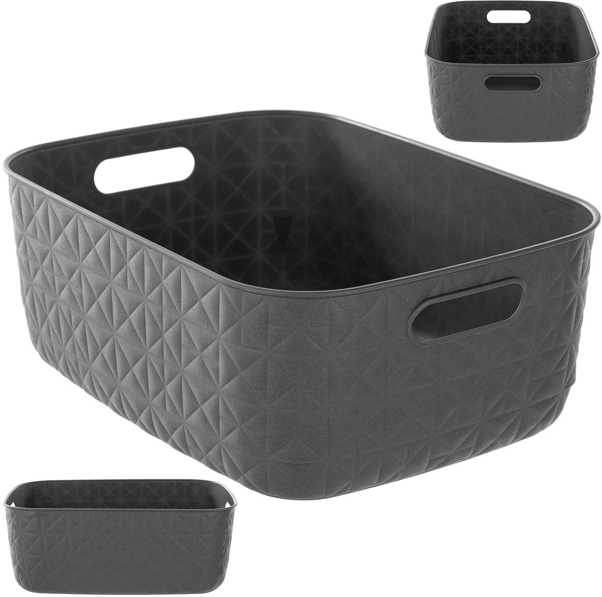 Curver softex panier de rangement m 12,5l anthracite | 2 pièces