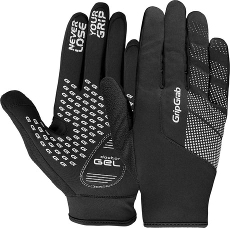 Gripgrab - ride coupe-vent printemps automne gants de cyclisme doigt long thermo coupe-vent - noir - unisexe - taille XL