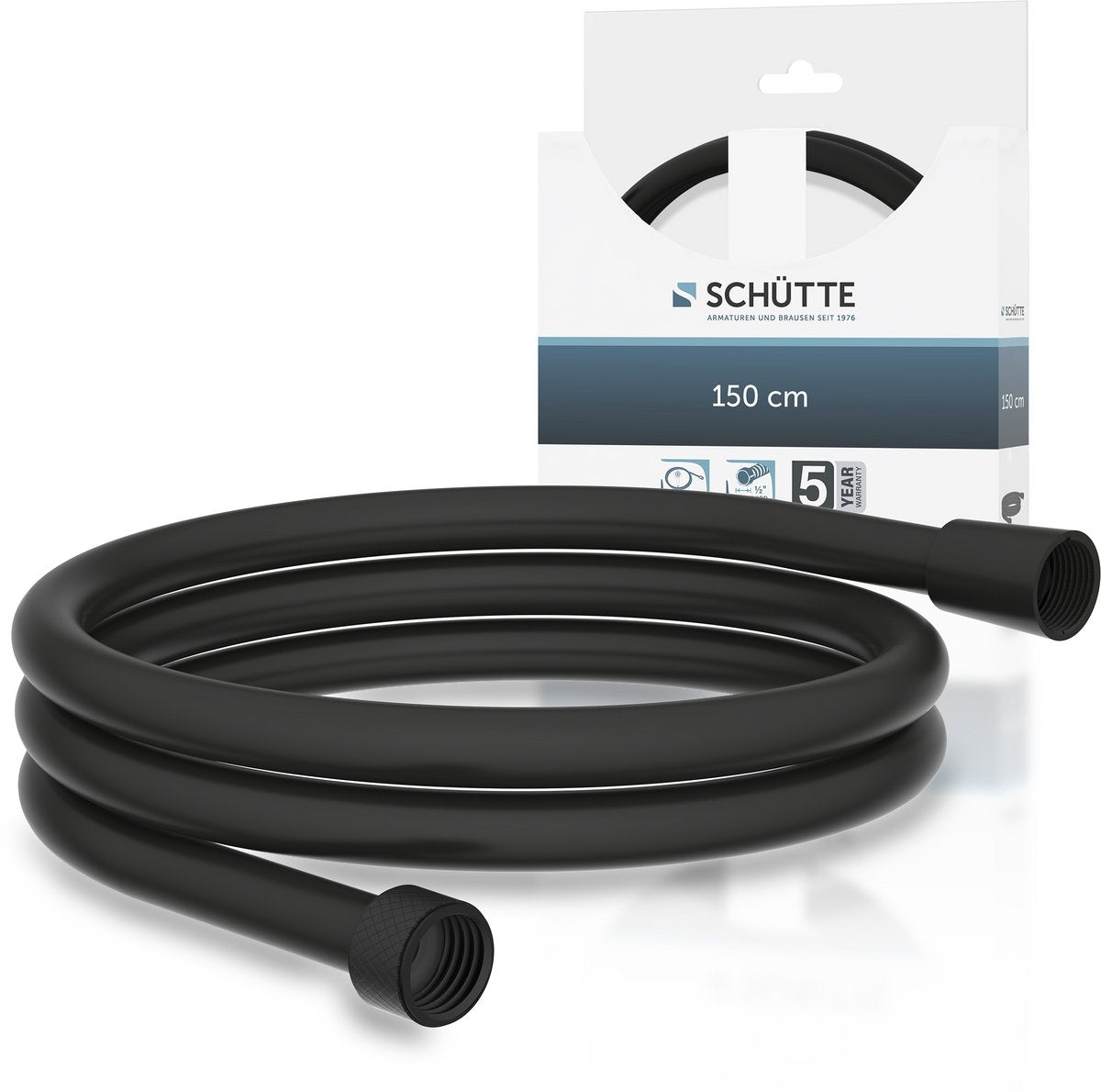 Flexible de douche Schütte madura 150 - plastique - 150 cm - noir mat
